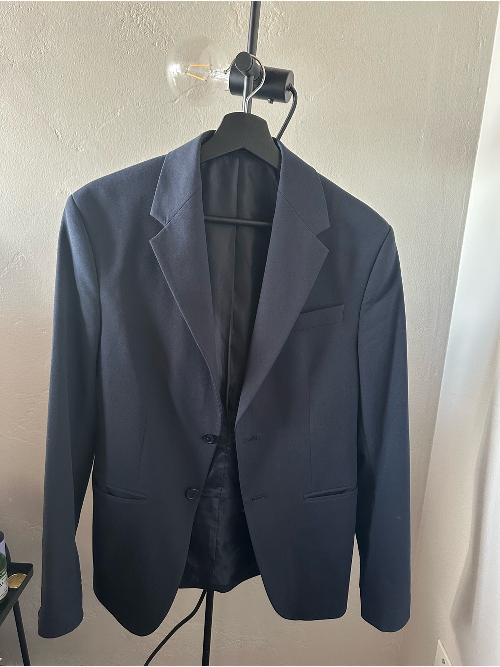 Zara Men's Navy Two-Button Blazer